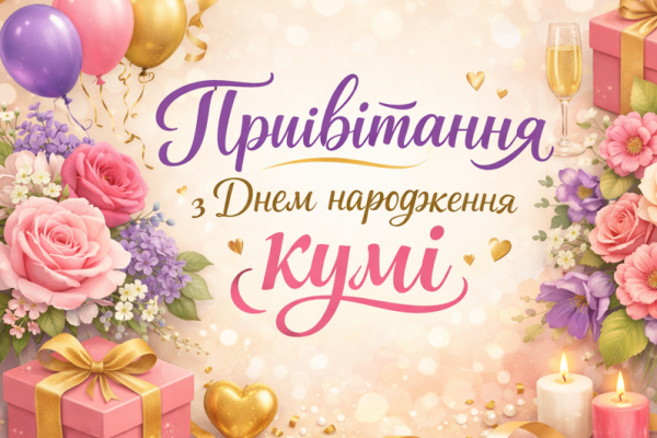 привітання з днем народження кумі