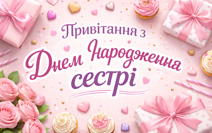 привітання з ДН сестрі