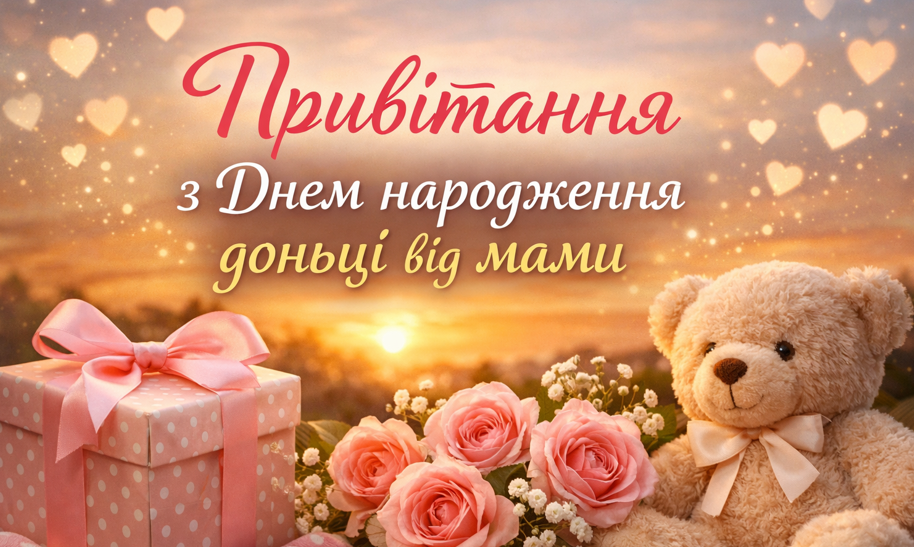 привітання з днем народження донці від мами