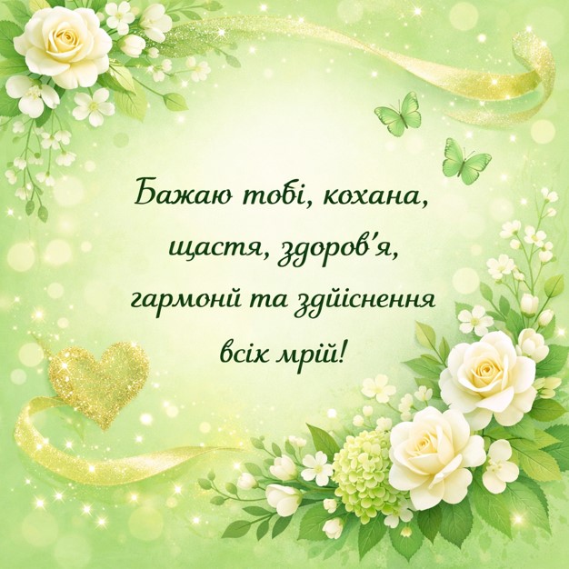 Привітання з Днем народження дружині листівка, картинка