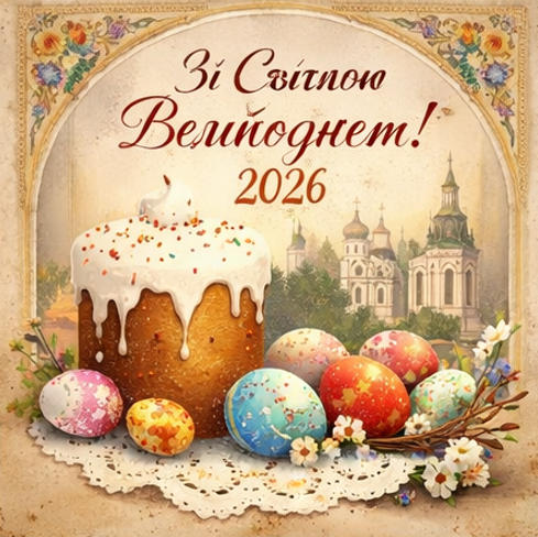 Листівки з Пасхою 2026 2