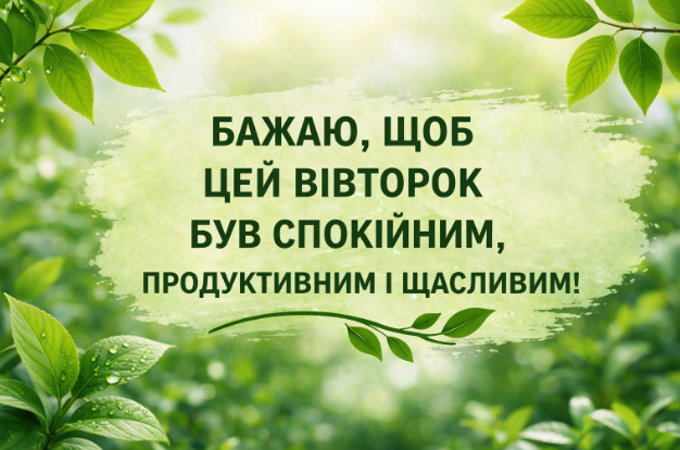 листівка привітання з вівторком