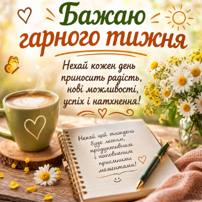 бажаю гарного тижня картинка