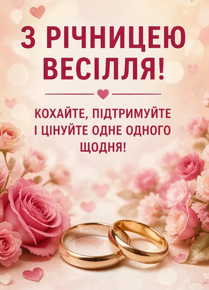 Картинка з річницею весілля