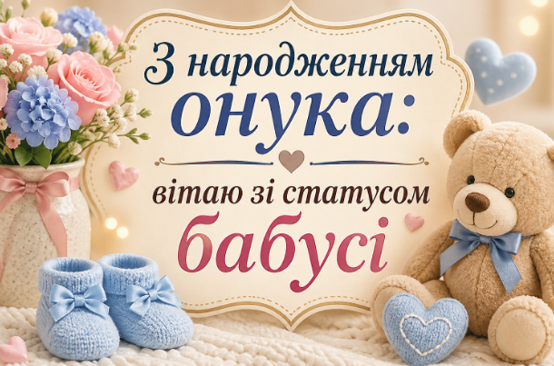 З народженням онука: вітаю зі статусом бабусі