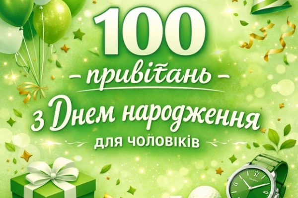 100 привітань з Днем народження для чоловіків