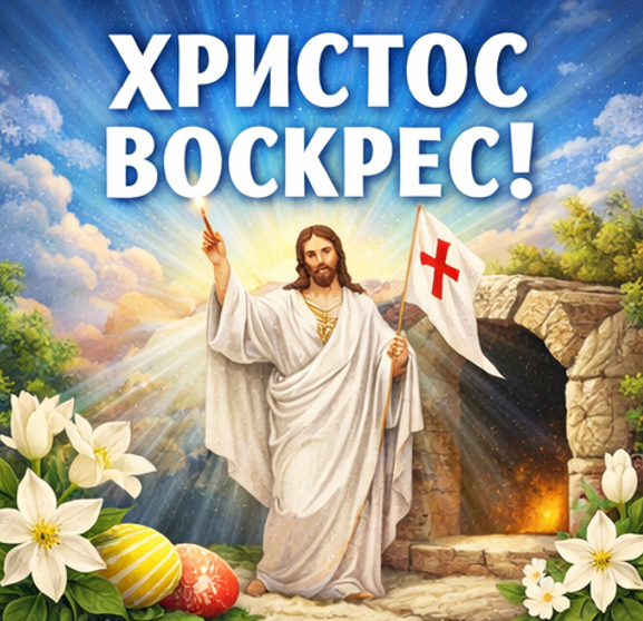 Листівки Христос Воскрес українською 2026 2