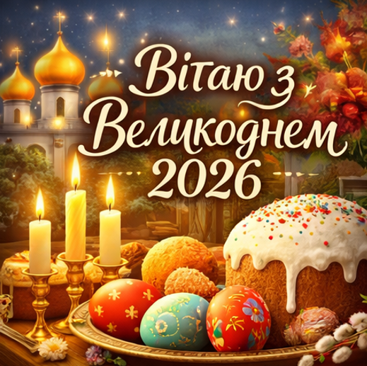 Вітаю з Великоднем