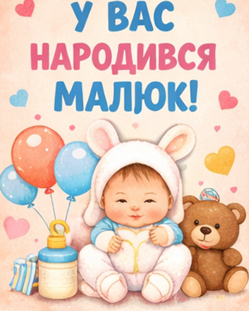 Картинка з народженням малюка 2