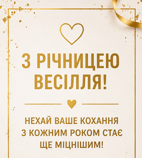 Листівка з річницею весілля
