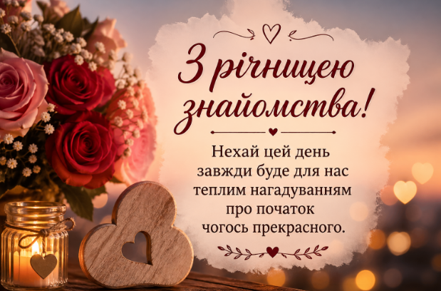 Привітання з річницею знайомства картинка