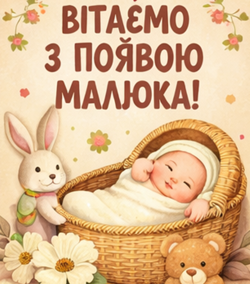 Картинка з народженням малюка 3