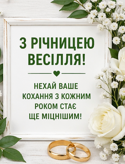 з річницею весілля відкритка