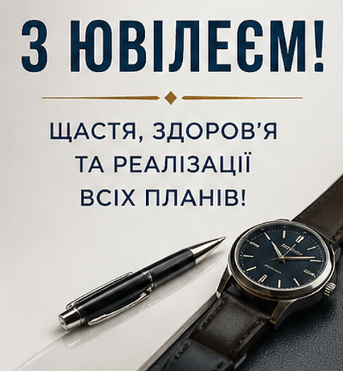 Листівка з ювілеєм чоловіку 3