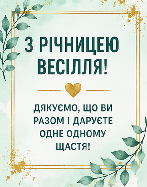 відкритка з річницею весілля