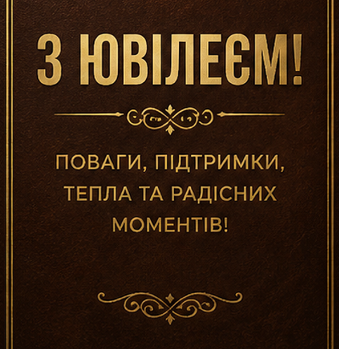 Листівка з ювілеєм чоловіку 4