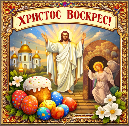 Христос Воскрес 2026 картинка 4