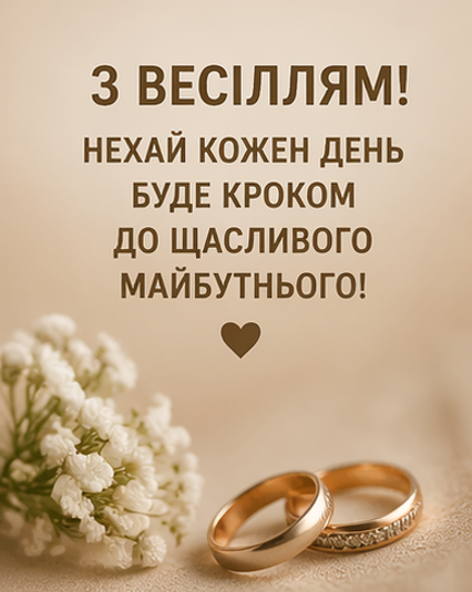 з весіллям картинка українською