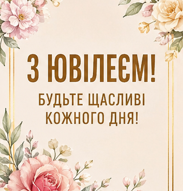Листівка з ювілеєм жінці