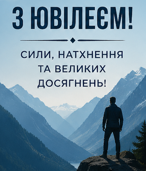 Листівка з ювілеєм чоловіку 5