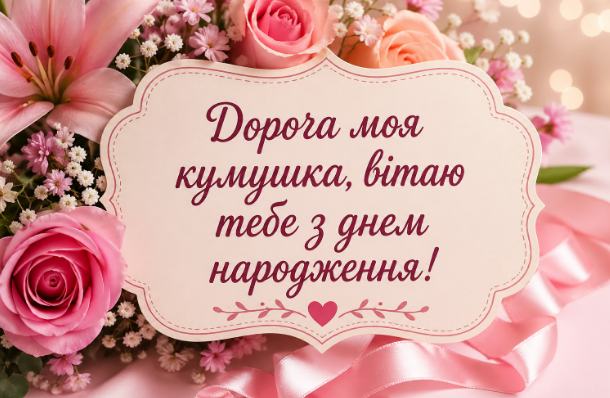 З днем народження, кумушка картинка