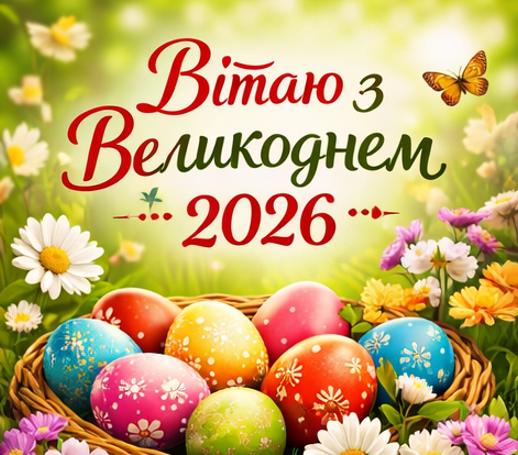 вітання з Великоднем 2026