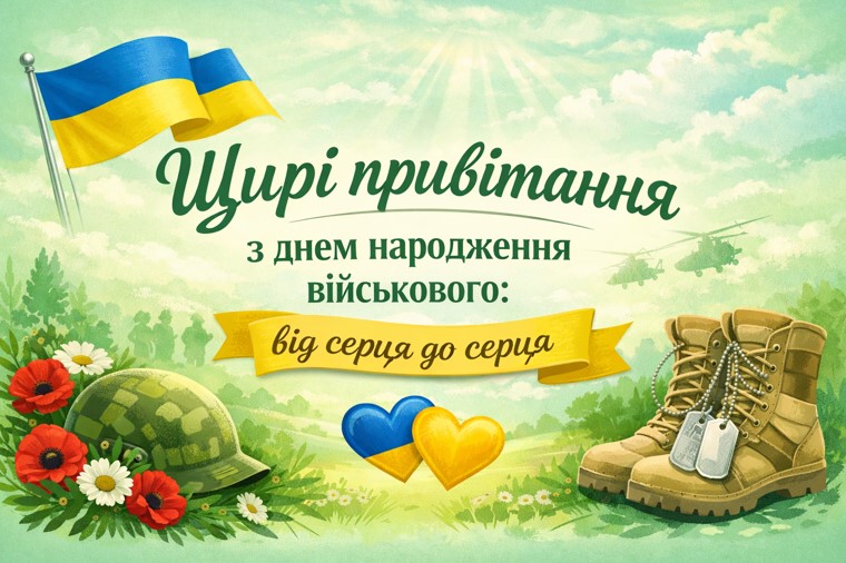 Щирі привітання з днем народження військового: від серця до серця