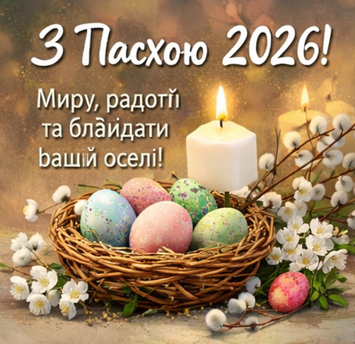 Листівки з Пасхою 2026