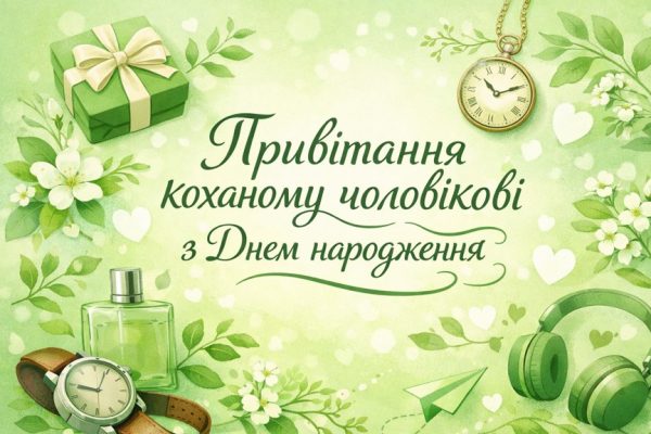 Привітання коханому чоловікові з Днем народження