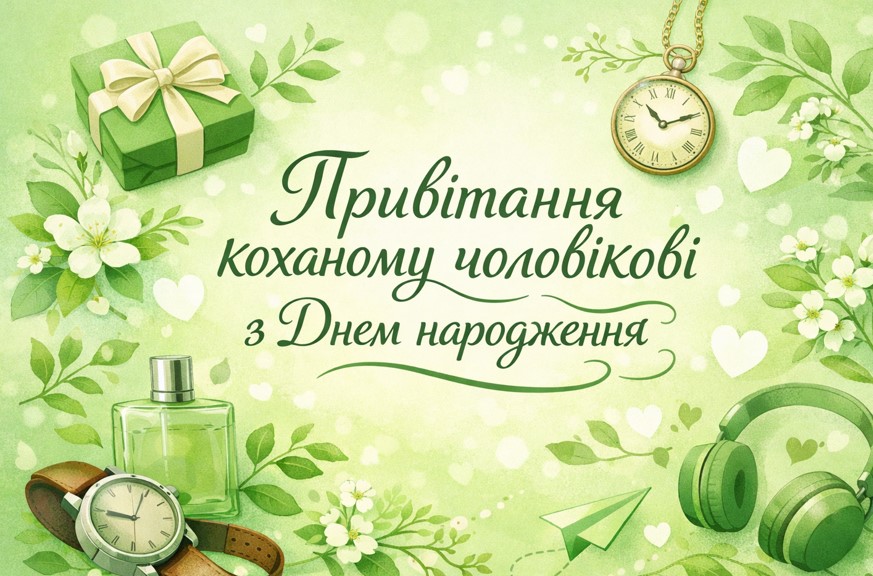 Привітання коханому чоловікові з Днем народження