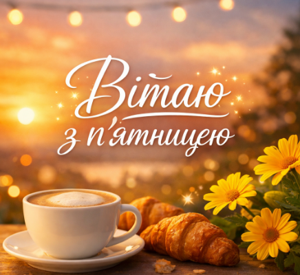 Привітання з пʼятницею картинка