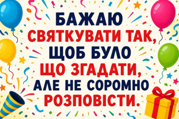 Жартівливі привітання з днем народження картинка