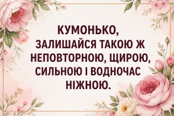 Сучасне привітання з днем народження кумі картинка