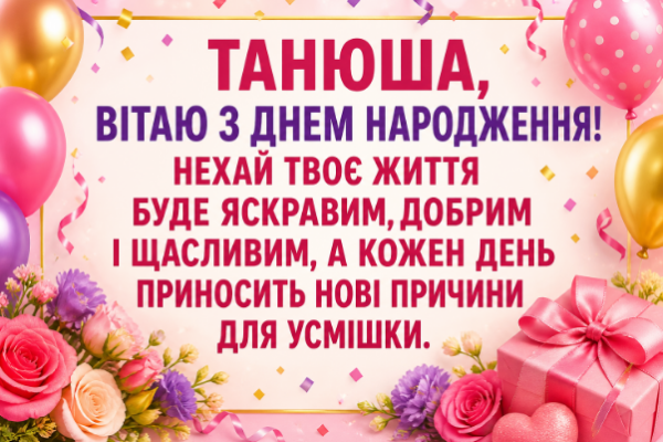 танюша з днем народження картинка
