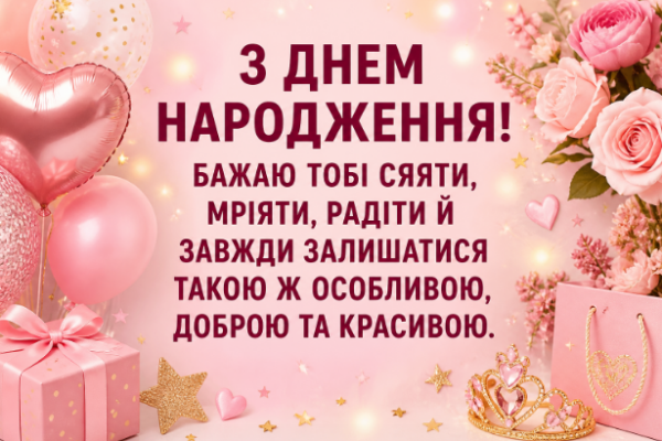 З днем народження дівчинці підлітку картинка