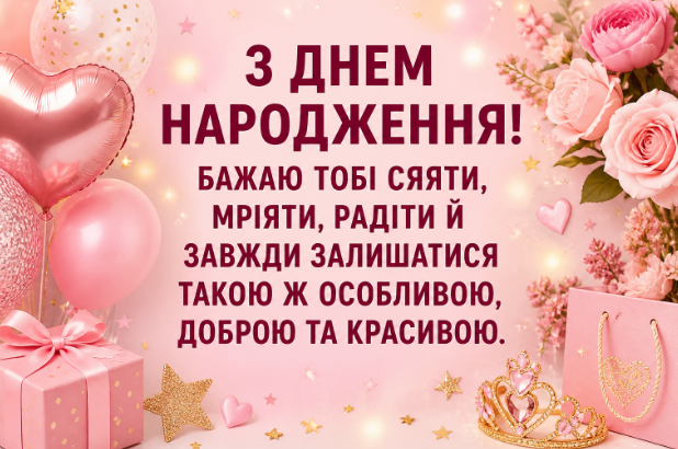 З днем народження дівчинці підлітку картинка