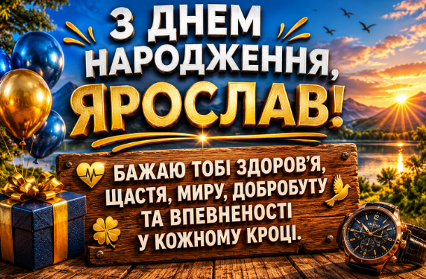 з днем народження ярослав