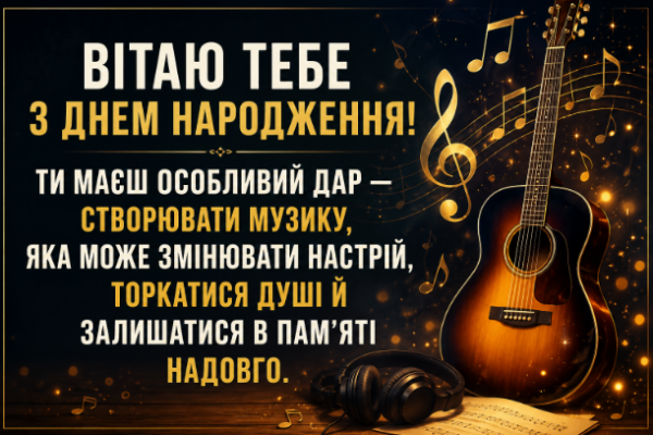з днем народження музиканту відкритка