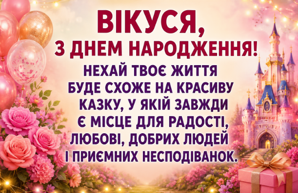 З днем народження, Вікуся: теплі привітання та щирі побажання
