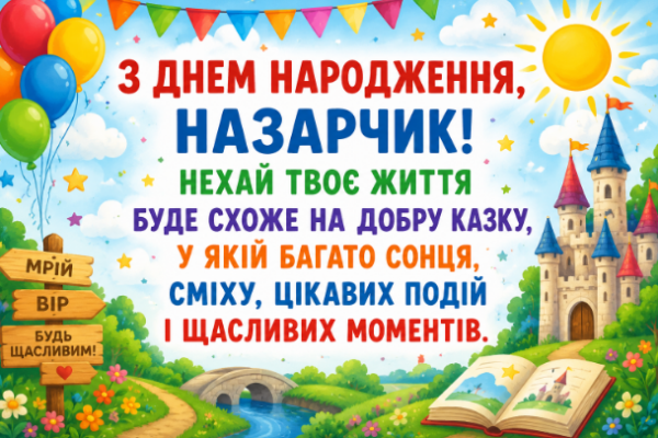 з днем народження назарчик листівка