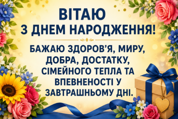 смс з днем народження картинка