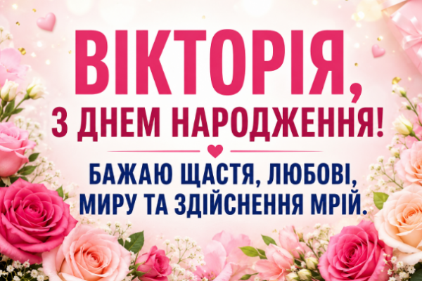 вікторія з днем народження