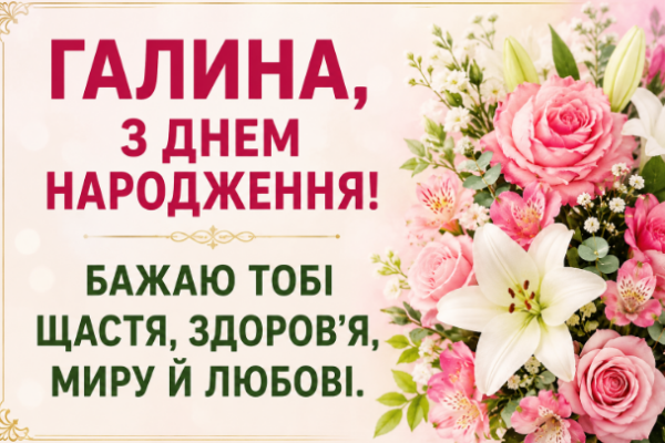 з днем народження галина відкритка