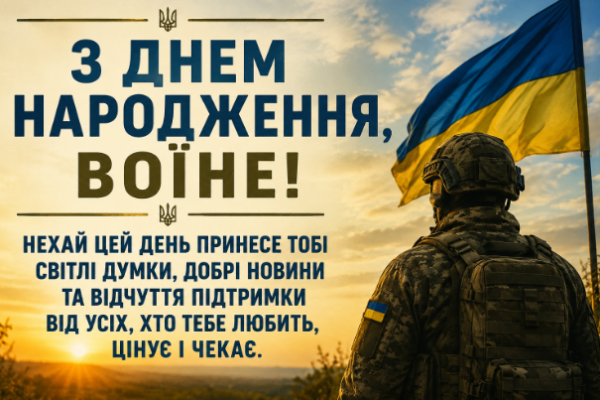 з днем народження воїне картинка
