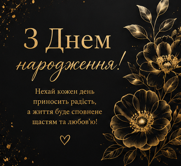 стильна листівка з днем народження жінці 2