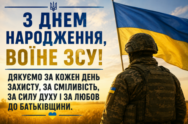 з днем народження воїна зсу відкритка