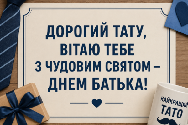 привітання з днем батька відкритка