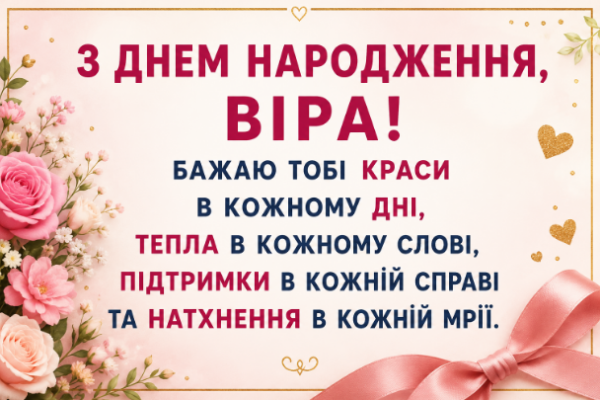 з днем народження віра відкритка